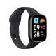 Xiaomi Redmi Watch 3 Active siyah akıllı saat, renkli ekranı ve silikon kayışıyla önden görünüm
