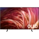Samsung 77S85D Ultra HD 4K OLED televizyon, parlak soyut renkli ekran ve ince siyah tasarım