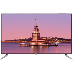 Vestel 55UA9400 Ultra HD 4K LED televizyon, Kız Kulesi manzarası gösteren siyah ekranlı TV