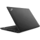 Gri Lenovo ThinkPad T14 G6 21QC00CKTX iş ve ofis laptopu, yarı açık kapaklı arka açıdan görünüm