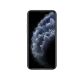 Apple iPhone 11 Pro siyah akıllı telefonun önden görünümü, tam ekran ve ince çerçeve tasarımı