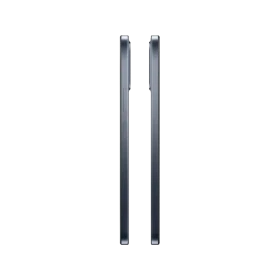 Siyah Realme 16T 5G akıllı telefonun ince yan profil tasarımı ve düz çerçeve detayları