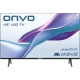 Onvo 43VL80F3FA Full HD LED televizyon, renkli dalga ekran tasarımı ve ayaklarıyla önden görünüm