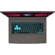 MSI Thin 15 B12VE-1625XTR koyu gri oyuncu laptop, arkadan aydınlatmalı klavye ve RGB ışıklar görünüyor