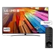 LG 86UT81006LA Ultra HD 4K LED televizyon, yapay zeka ve webOS arayüzü; siyah ekran ve uzaktan kumanda.