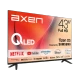 Axen AX43QFMLN-T08I 43 inç Full HD QLED televizyon, siyah çerçeveli ekran ve ayaklar
