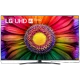 LG 50UR81006LJ Ultra HD 4K LED televizyon, çiçek desenli ekrana sahip genel siyah tasarım