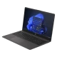 HP 250 G10 B2NC9ES01 siyah iş ve ofis laptopu, klavye ve ekranda Windows arayüzü açık görünüyor