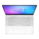 Asus ROG Zephyrus G16 GU605CR-QR204 beyaz oyuncu laptop; RGB klavye ve geniş ekran tasarımı görünüyor.