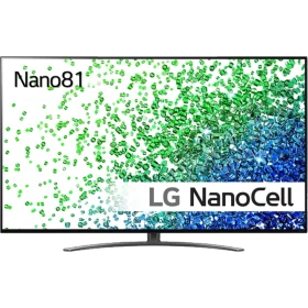 LG 75NANO816PA Ultra HD 4K LED TV, NanoCell teknolojili ekranda renkli görüntü, siyah tasarım