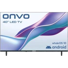 Onvo 40VL80F2FA Full HD LED TV, siyah çerçeveli televizyonun önden görünümü