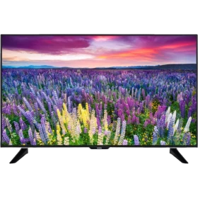 Vestel 43UD8800 Ultra HD 4K LED televizyon, siyah çerçeveli ekranında renkli çiçek tarlası görüntüsü