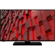 Vestel 42F9510 Full HD LED televizyon, siyah çerçeveli ekranında kırmızı soyut görüntüyle önden görünüm