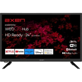 Axen AX24LEDI262C-S HD Ready 24 inç LED televizyon, siyah çerçeveli ve ayaklı tasarım