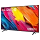LG 75QNED70A6A Ultra HD 4K QNED televizyon ekranında canlı renkli arka plan, genel siyah tasarım