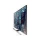 Samsung 55JU7000 Ultra HD 4K TV; genel renkli ince tasarımlı televizyon, şehir görüntüsü ekranda.