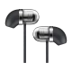 Xiaomi Mi Piston Air Kablolu siyah kulaklık, metalik gövdeli iki kulak içi kulaklık ve kablolu tasarım