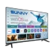 Sunny SN40LEDM-W02S Full HD televizyon, siyah tasarım ve webOS akıllı ekran arayüzüyle önden görünüm