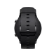 Xiaomi Mi Watch Color siyah akıllı saatin arka yüzü ve delikli silikon kordonu
