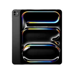 Apple iPad Pro M5 Wi‑Fi + Cellular siyah tablet, 13 inç ekran; 16 GB RAM ve 2048 GB depolama, 5G.