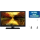 SEG LE24SAT275-B Plus HD Ready LED TV, siyah çerçeveli ekranında sonbahar manzarasıyla birlikte duruyor