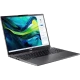 Gri Acer Aspire Go 15 AG15-51P-51XY iş ve ofis laptopu, açık ekranda önden açılı görünüm