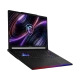 MSI Raider 16 Max HX B2WI-092TR siyah oyuncu laptop; RGB ışıklı klavye ve canlı ekran görünümü.