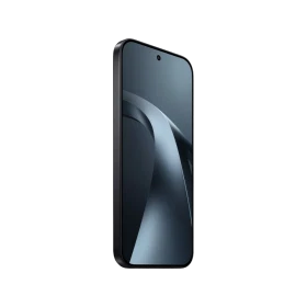 Xiaomi 17T siyah akıllı telefon, ince çerçeveli ekranı ve önden görünümüyle sade tasarım sunuyor