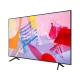 Samsung 55Q60T Ultra HD 4K QLED televizyon, siyah çerçeveli ekranda renkli soyut görseller gösteriyor.