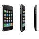 Siyah Apple iPhone 3GS akıllı telefon; ön ekranı açık, yan ve arka görünümüyle ürün detayları gösteriliyor