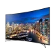 Samsung 65HU7100 Ultra HD 4K LED televizyon ekranında şehir manzarası, genel renk, şık tasarım