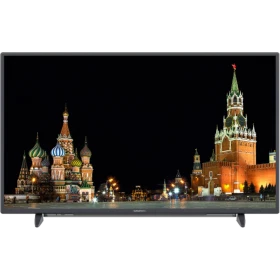 Grundig Moskova 43 CLX 7820 BP Ultra HD 4K LED televizyon, gece Moskova manzarasını ekranda gösteriyor