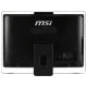 MSI PRO AA8C-102TR-X masaüstü bilgisayarın siyah arka yüzü, bağlantı noktaları ve standı