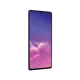 Samsung Galaxy S10 Lite siyah akıllı telefon, çerçevesiz ekran ve ön kamera deliğiyle önden görünüm