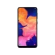 Samsung Galaxy A10 siyah akıllı telefonun önden görünümü, geniş ekranlı vitrin ürün çekimi