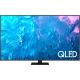 Samsung 85Q70C QLED Ultra HD 4K TV, ince siyah tasarım ve su efektli canlı ekran görüntüsü
