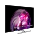 Arçelik A55 OLED D 975 A Ultra HD 4K TV, siyah çerçeveli ekran ve gümüş ayak tasarımıyla önden görünüm