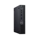 Dell OptiPlex 3070 N005O3070MFF_U siyah mini masaüstü bilgisayar, ön panelinde USB bağlantılarıyla.