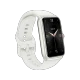 Honor Choice Band akıllı bileklik, beyaz kayışı ve dikdörtgen ekranıyla önden görünür.