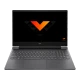 HP Victus Gaming 16-r0006nt 7P632EA BT10 koyu gri oyuncu laptop, V logosu açık ekranlı vitrin görünümü