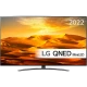 LG 65QNED916QA Ultra HD 4K LED televizyon; kumlu çöl manzaralı ekran, 2022 yazılı vitrin görünümü