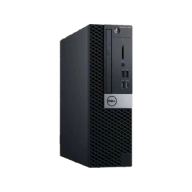 Dell OptiPlex 7070 N004O7070SFF_W siyah kasa, önden görünen kompakt masaüstü bilgisayar