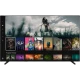 Vestel 65QT9850 Ultra HD 4K QLED televizyon, siyah çerçevesi ve film menüsüyle önden görünür.