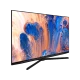 Beko Crystal Pro x B55 C 985 BE Ultra HD 4K TV, siyah çerçeveli ve ayaklı tasarım, renkli ekran