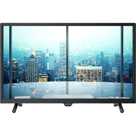 Sunny SN40DIL0938 Full HD FHD TV, şehir manzarası gösteren siyah çerçeveli televizyon
