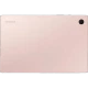 Samsung Galaxy Tab A8 LTE 4G pembe tablet arka yüz görünümü, kamera noktası ve SAMSUNG logosu ile.