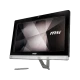 MSI PRO 20EXTS 8GL-051XEU masaüstü bilgisayar, siyah ve gümüş renkli hepsi bir arada tasarımıyla önden görünüm