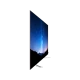 Vestel 65OB9900 Ultra HD 4K OLED televizyonun ince yan profili ve yıldızlı ekranı