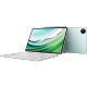 Huawei MatePad Pro 11 2024 beyaz tablet; ön ekranda yeşil dalga arayüz ve arkada kamera detayıyla görülüyor.