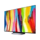 LG OLED65C24LA Ultra HD 4K OLED televizyon; canlı renkli ekran, siyah tasarım ve ince çerçeve görünümü